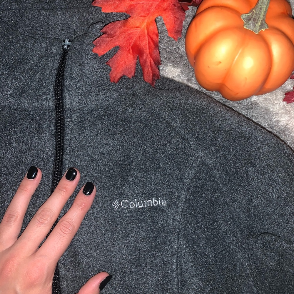 Columbia fleece zip up gray